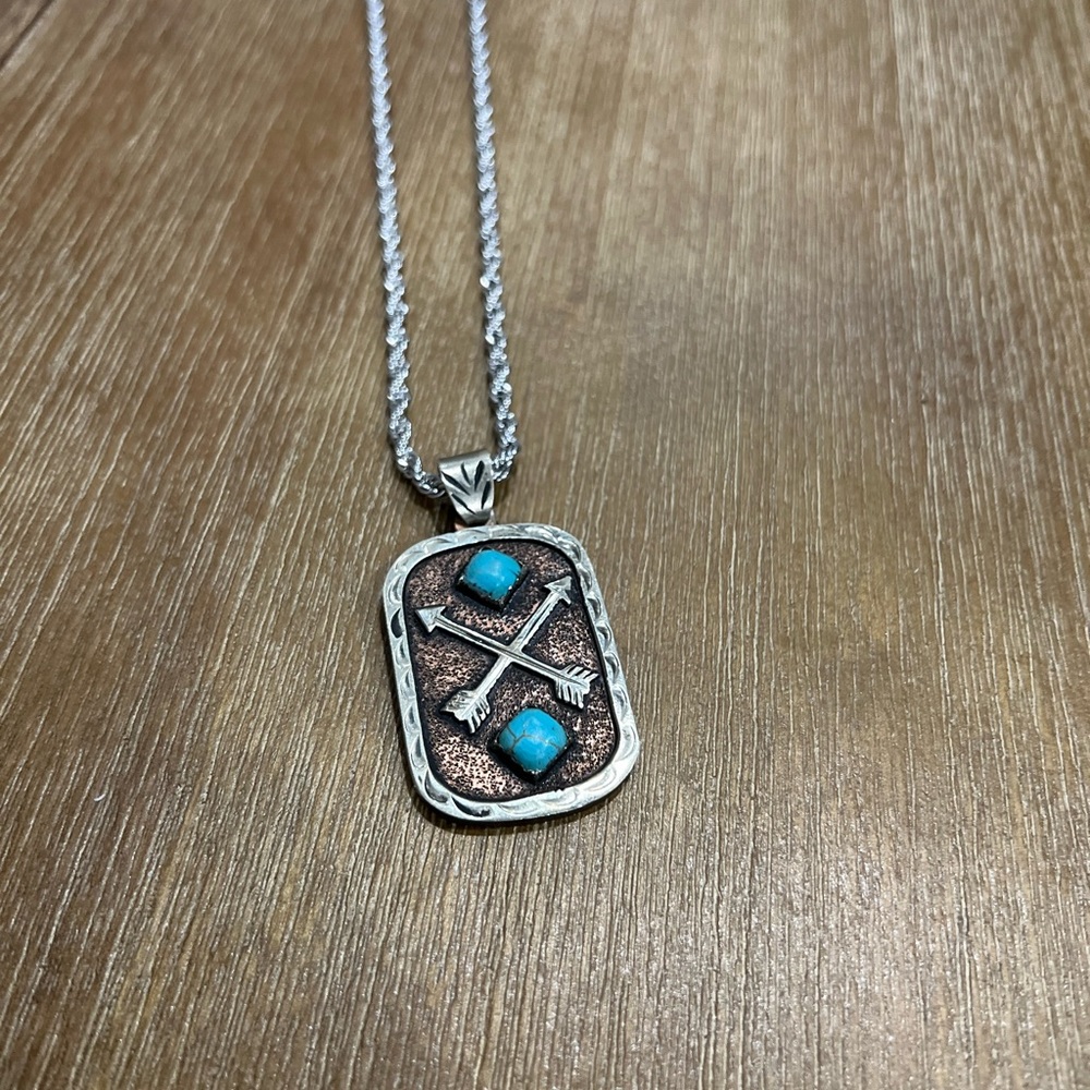 Sterling silver and turquoise necklace